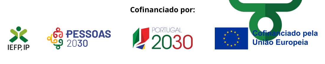 Cofinanciado por: IEFP, Pessoas 2030, Portugal 2030, União Europeia